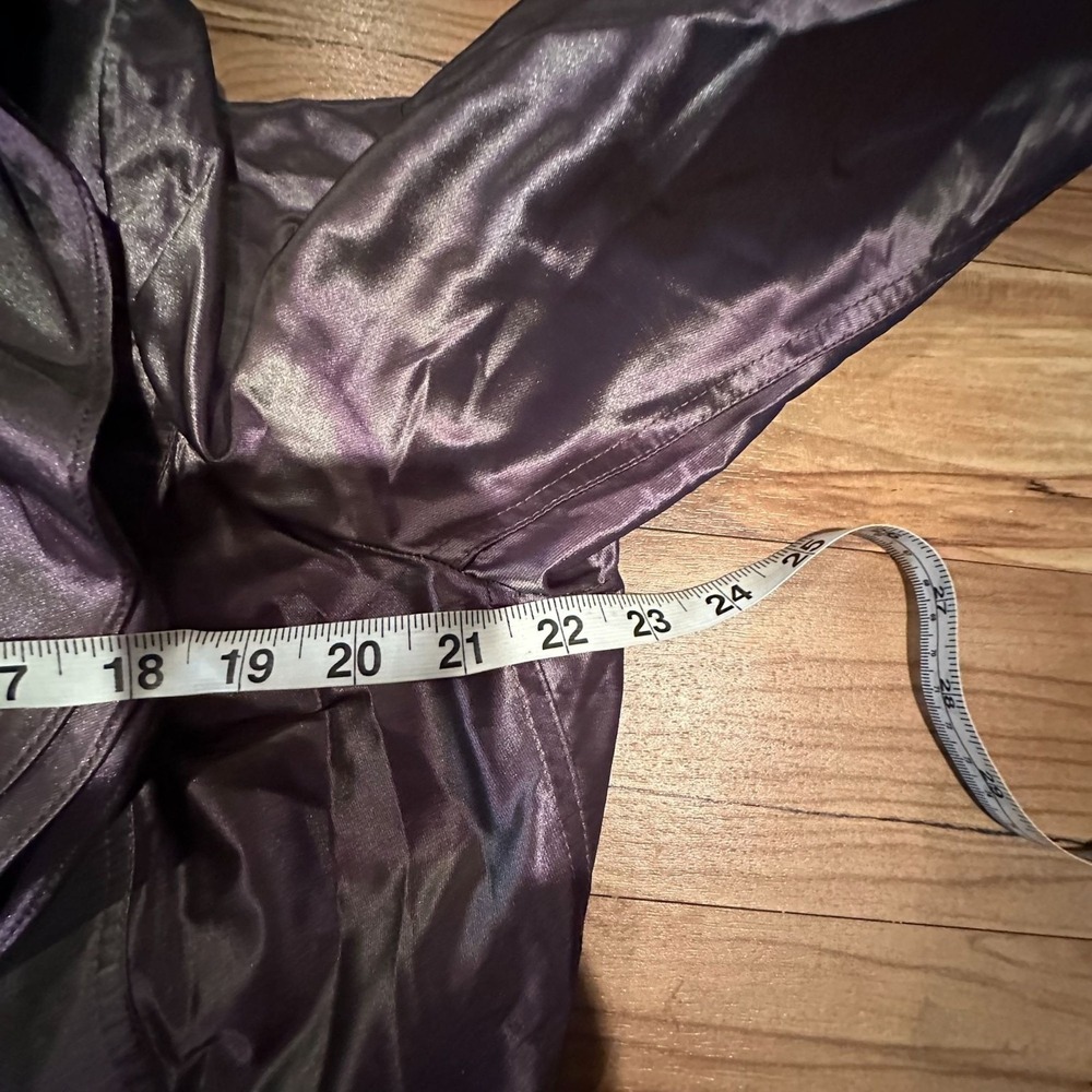 Mycra Pac One Purple Iridescent‎ Ruffle Front Jacket Women's Size M/L - Picture 6 of 13